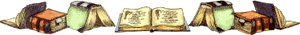 strewn books
