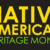 "Native American Heritage Month" in yellow and green text on a black background. This logo is from: nativeamericanheritagemonth.gov