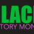 Icon that says Black History Month on black background